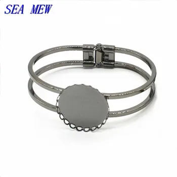 SEA MEW 5 PCS 25mm Round Cabochon Base Metal Copper Bangle Blank Settings 6 Colors Bangle Base DIY Charm Jewelry Making
SEA MEW 5 PCS 25mm Round Cabochon Base Metal Copper Bangle Blank Settings 6 Colors Bangle Base DIY Charm Jewelry Making