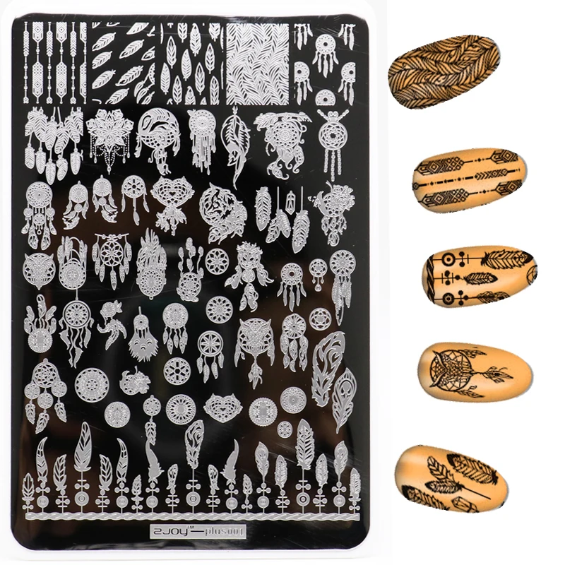 

Dreamcatcher Designs Nail Art Stamping Kit Nail Disk Image Plate Template with Protective Back Manicure Tool(Size :9.5*14.5cm)