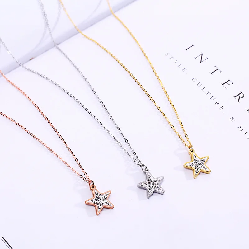 Fashion Star Choker Necklace Women Jewelry Gold Silver Star Stainless Steel Necklace Chain Bijoux Collares Mujer Collier Femme
Fashion Star Choker Necklace Women Jewelry Gold Silver Star Stainless Steel Necklace Chain Bijoux Collares Mujer Collier Femme