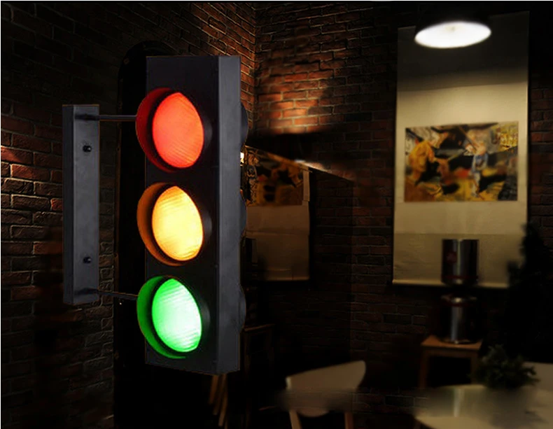 Loft Style Creative Vintage RGB Traffic LED Wall Lamps Industrial Black Wall Sconce Iron Light Fixtures for Cafe Bar Restaurant
Loft Style Creative Vintage RGB Traffic LED Wall Lamps Industrial Black Wall Sconce Iron Light Fixtures for Cafe Bar Restaurant