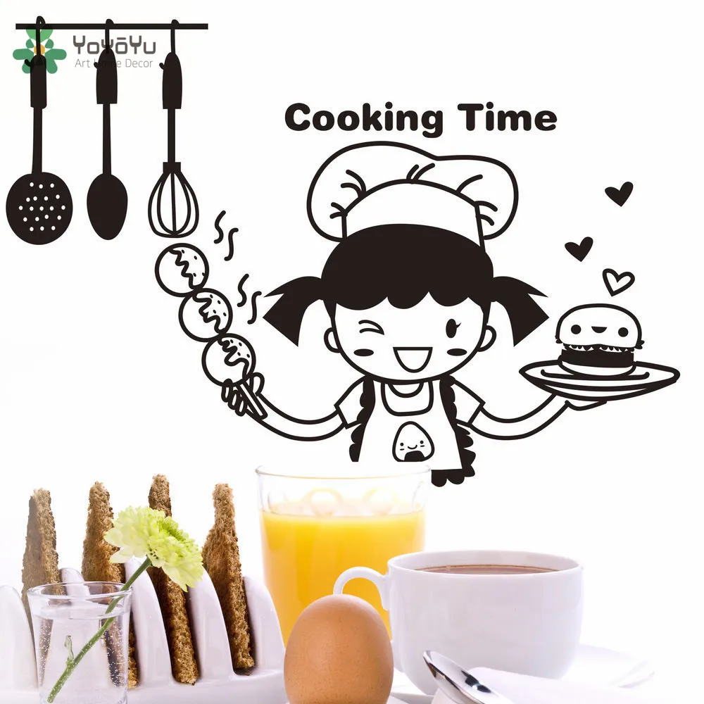YOYOYU Wall Decal Vinyl Art Home Decor Sticker Happy Chef in Cooking Time Poster for Kitchen Decoration Cute Removeable YO569
YOYOYU Wall Decal Vinyl Art Home Decor Sticker Happy Chef in Cooking Time Poster for Kitchen Decoration Cute Removeable YO569