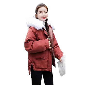 Winter Coat Women 2018 Fashion Down Cotton Padded Jacket hooded Big fur collar Women Parkas Plus Size Thicken Short Outerwear
Winter Coat Women 2018 Fashion Down Cotton Padded Jacket hooded Big fur collar Women Parkas Plus Size Thicken Short Outerwear