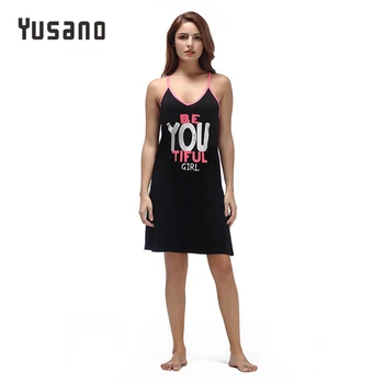 2020 Summer Sexy Nightgown Women Sleeveless V Neck Sexy Cotton Nightdress Girl Letter Print Sleeping Dress Solid Sleepwear
2020 Summer Sexy Nightgown Women Sleeveless V Neck Sexy Cotton Nightdress Girl Letter Print Sleeping Dress Solid Sleepwear