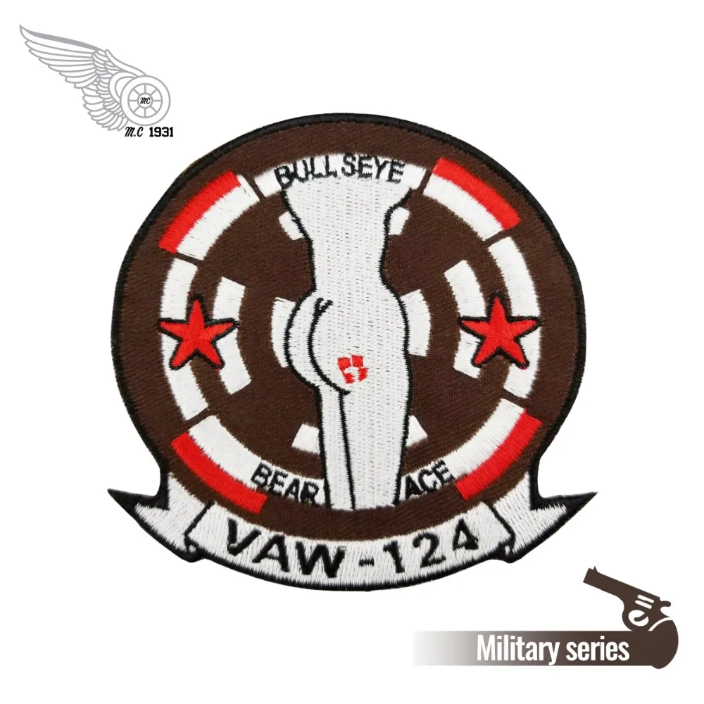 Оптовая продажа BULL SEYE BEAR ACE VAW 124 армейская Дамская Байкерская нашивка на жилет DIY