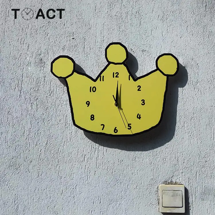 Cartoon Painted Crown Wall Clock Personality Creative Wall Clocks Art Modern Design Quiet Children's Watches Accessories Gift
Cartoon Painted Crown Wall Clock Personality Creative Wall Clocks Art Modern Design Quiet Children's Watches Accessories Gift