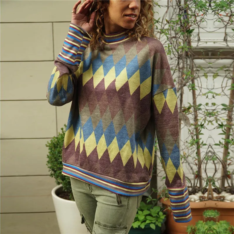 Fall Patchwork Womens Top Fashion Geometric Print Long Sleeve Knitted Hoodie 2019 Spring Casual Loose Sweatshirts Harajuku Tops
Fall Patchwork Womens Top Fashion Geometric Print Long Sleeve Knitted Hoodie 2019 Spring Casual Loose Sweatshirts Harajuku Tops