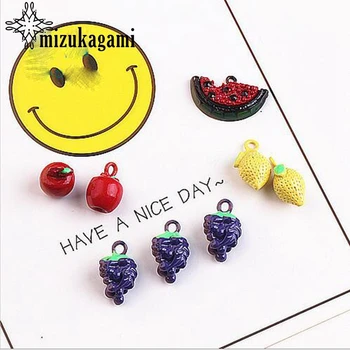 Zinc Alloy Enamel Fruit Charms Grape Watermelon Pendant 10pcs/lot For DIY Fashion Jewelry Making Finding Accessories
Zinc Alloy Enamel Fruit Charms Grape Watermelon Pendant 10pcs/lot For DIY Fashion Jewelry Making Finding Accessories