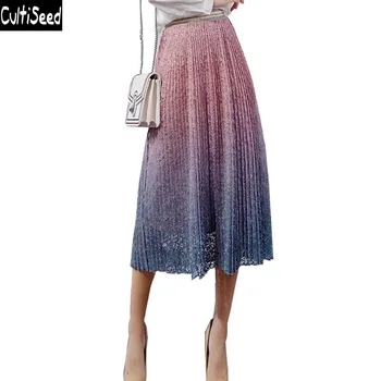 Cultiseed Women Lace Skirts 2020 Summer Gradient Color Lace Skirt for Women Fashion High Waist Pleated Skirt Long Party Skirts
Cultiseed Women Lace Skirts 2020 Summer Gradient Color Lace Skirt for Women Fashion High Waist Pleated Skirt Long Party Skirts