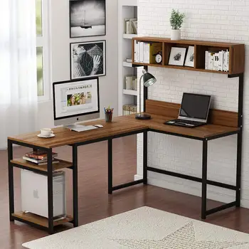 L-Shaped Desk with Hutch Corner Computer Desk with Shelf Gaming Writing Table Workstation with Storage Bookshelves Home Office
L-Shaped Desk with Hutch Corner Computer Desk with Shelf Gaming Writing Table Workstation with Storage Bookshelves Home Office