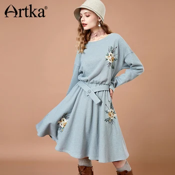 ARTKA 2018 Women Early Autumn New Vintage Embroidered High Waist Elegant Dress LA10188D
ARTKA 2018 Women Early Autumn New Vintage Embroidered High Waist Elegant Dress LA10188D
