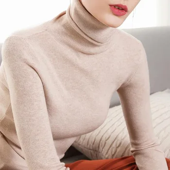 Women's Sweater 2019 Autumn and Winter New Pile of Collar Wild Knit Bottoming Shirt Slim Thin Turtleneck Sweater
Women's Sweater 2019 Autumn and Winter New Pile of Collar Wild Knit Bottoming Shirt Slim Thin Turtleneck Sweater