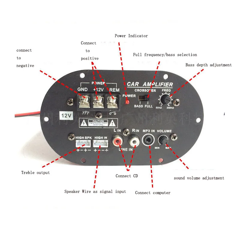 car amplifier board with high out