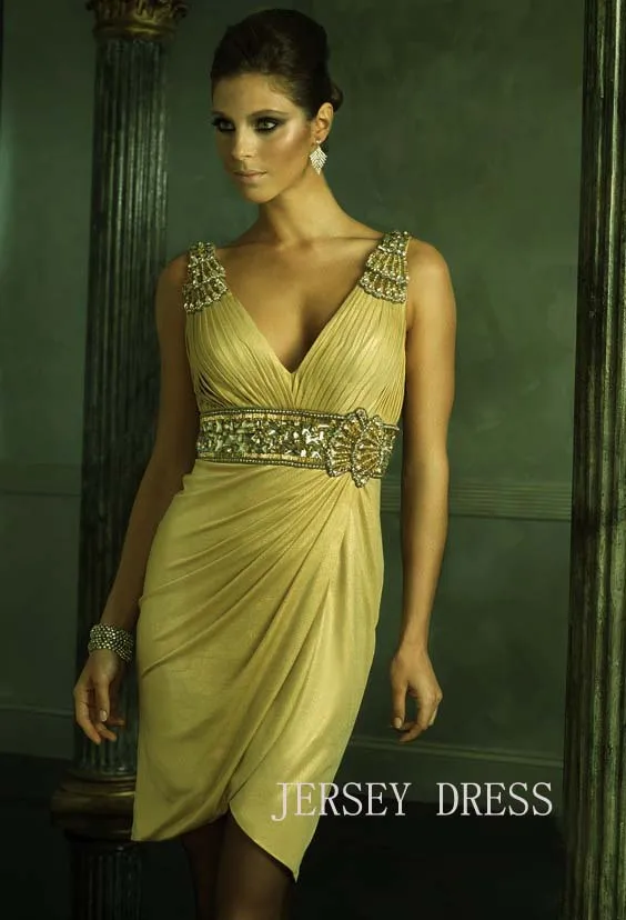 free shipping 2013 V-neck new design evening formal gowns beading crystal sexy prom short party dress gold Cocktail Dresses
free shipping 2013 V-neck new design evening formal gowns beading crystal sexy prom short party dress gold Cocktail Dresses
