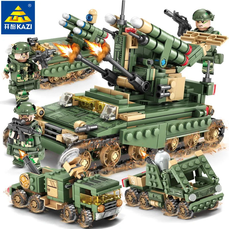 4in1 Army V2 Anti-missile system Building Blocks Compatible legoed Military trucks WW2 weapon tank soldier figures bricks Toys
4in1 Army V2 Anti-missile system Building Blocks Compatible legoed Military trucks WW2 weapon tank soldier figures bricks Toys