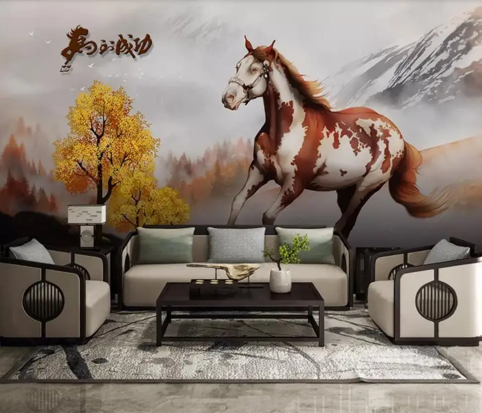 New Chinese meticulous brushwork brushwork arrives success TV sofa setting wall picture decorates wallpaper mural
New Chinese meticulous brushwork brushwork arrives success TV sofa setting wall picture decorates wallpaper mural