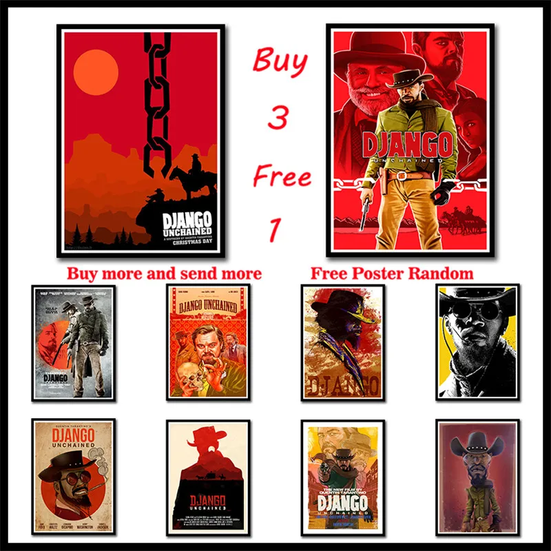 Django Unchained Quentin Tarantino Classic Film Series White Coated Paper Posters Bar Home Decor Painting Wall Sticker Frameless
Django Unchained Quentin Tarantino Classic Film Series White Coated Paper Posters Bar Home Decor Painting Wall Sticker Frameless