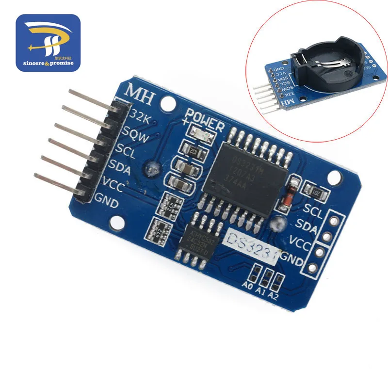 DS3231 AT24C32 IIC Module Precision Clock Module DS3231SN Memory module For Arduino DIY Kit
DS3231 AT24C32 IIC Module Precision Clock Module DS3231SN Memory module For Arduino DIY Kit
