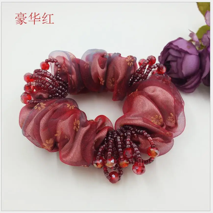 1Piece Hair Accessories for girl & women Elastic Headbands with Organza fabric and crystal beads 11 colors Ponytail Scrunchie
1Piece Hair Accessories for girl & women Elastic Headbands with Organza fabric and crystal beads 11 colors Ponytail Scrunchie