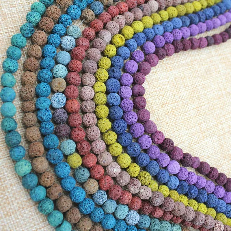 1 Strand 4mm 6mm 8mm 10mm 12mm White Black Round Natural Volcanic Lava Rock Stone Beads Loose Spacer Beads for Jewelry Making
1 Strand 4mm 6mm 8mm 10mm 12mm White Black Round Natural Volcanic Lava Rock Stone Beads Loose Spacer Beads for Jewelry Making