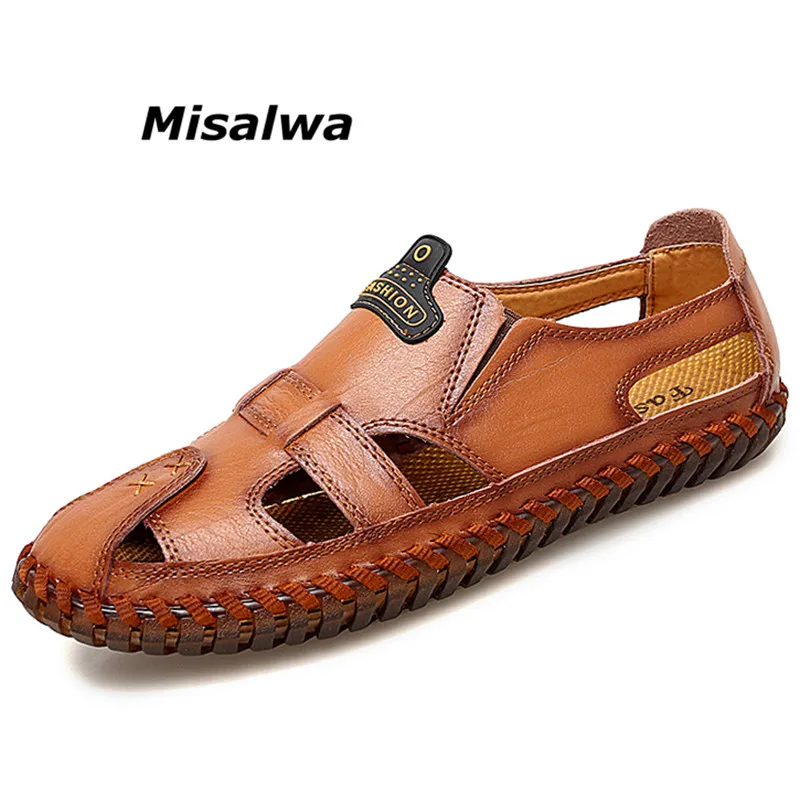 Misalwa Hollow Men's Sandals Loafers Close-Toe Summer Driving Beach Fisherman Handmade Masculino Adulto Leisure Shoes Big Size
Misalwa Hollow Men's Sandals Loafers Close-Toe Summer Driving Beach Fisherman Handmade Masculino Adulto Leisure Shoes Big Size