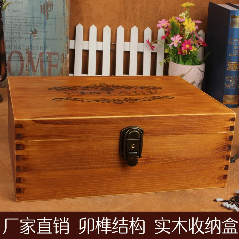 Фото Элегантный французский zakka деревянный ящик для хранения Настольный мусора жизнь