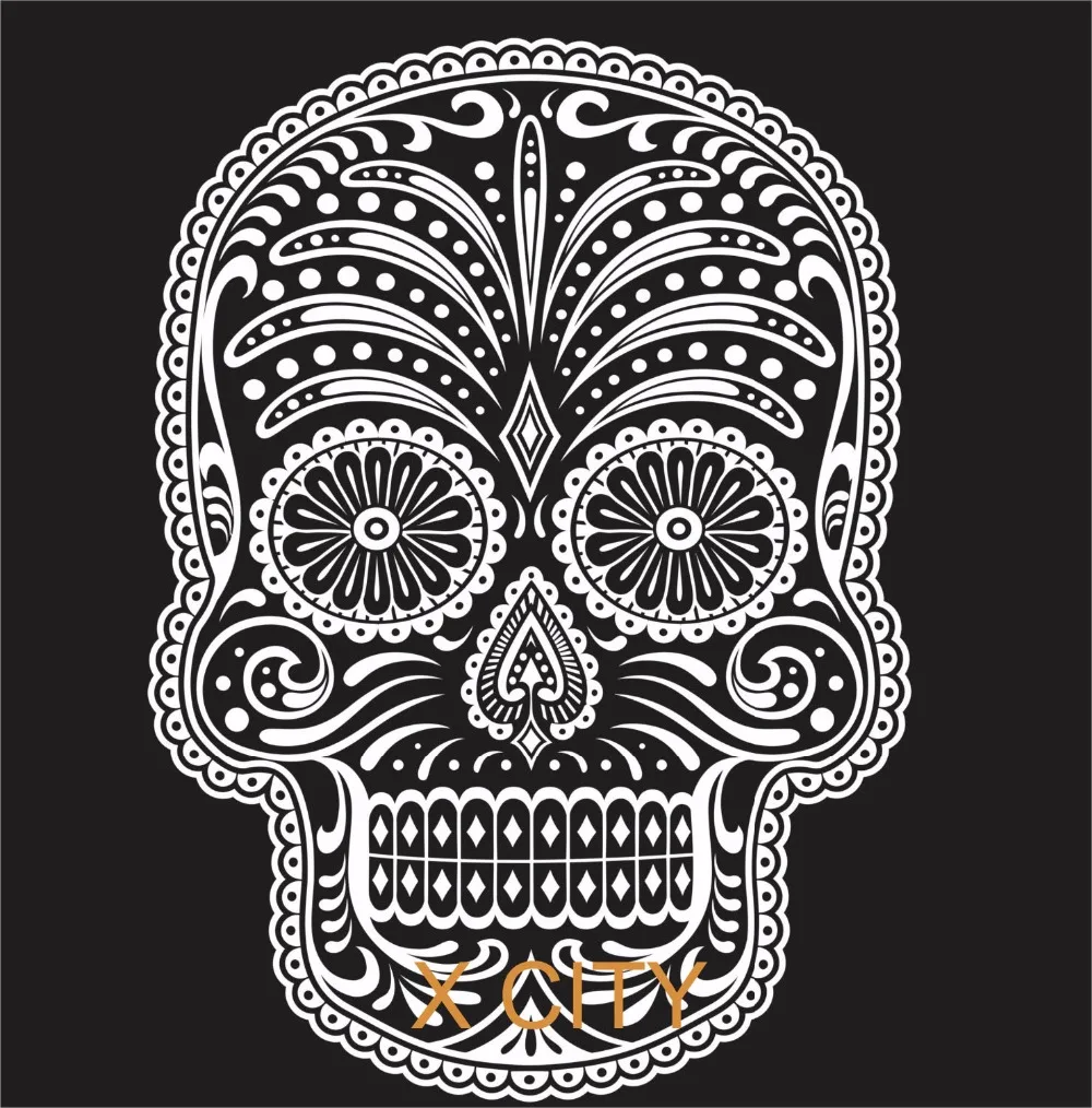 SUGAR SKULL Day Of Dead Creative Cool Vinyl Wall Decal Tattoo Art Decor Sticker Home Room Door Stencil Mural 30" x 22"
SUGAR SKULL Day Of Dead Creative Cool Vinyl Wall Decal Tattoo Art Decor Sticker Home Room Door Stencil Mural 30" x 22"