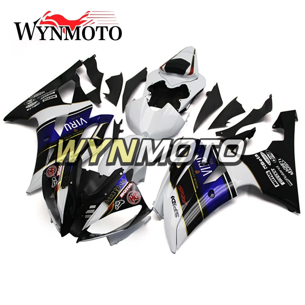 ABS Injection Plastics Fairings For Yamaha YZF R6 Year 2008 - 2015 2016 Motorcycle Full Fairing Kit White Blue Covers
ABS Injection Plastics Fairings For Yamaha YZF R6 Year 2008 - 2015 2016 Motorcycle Full Fairing Kit White Blue Covers