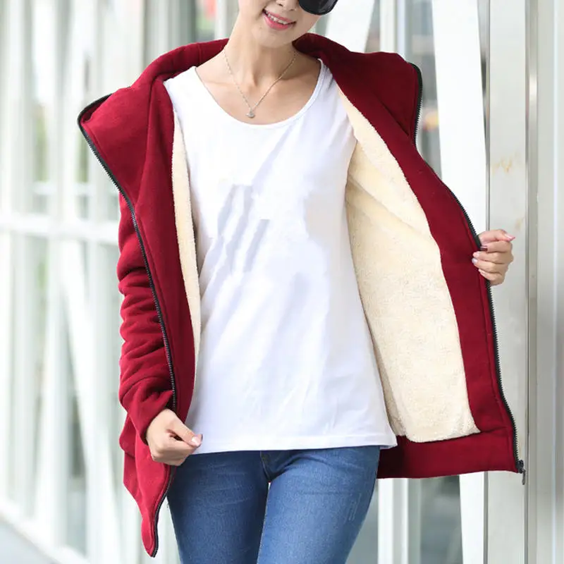 Hoodies Women Plus Velvet Autumn Winter Jacket Women Thick Lambs Wool Sweatshirts Long Jacket Female Hoodies Plus Size 4XL C5584
Hoodies Women Plus Velvet Autumn Winter Jacket Women Thick Lambs Wool Sweatshirts Long Jacket Female Hoodies Plus Size 4XL C5584