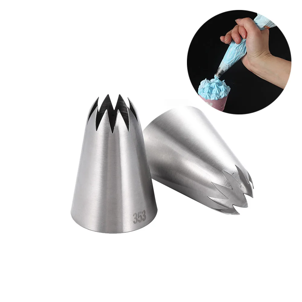 #353 Icing Piping Nozzle Russian Pastry Tips Baking Mold Cake Decoration Tool Stainless Steel Nozzles Cupcake Making Tools
#353 Icing Piping Nozzle Russian Pastry Tips Baking Mold Cake Decoration Tool Stainless Steel Nozzles Cupcake Making Tools