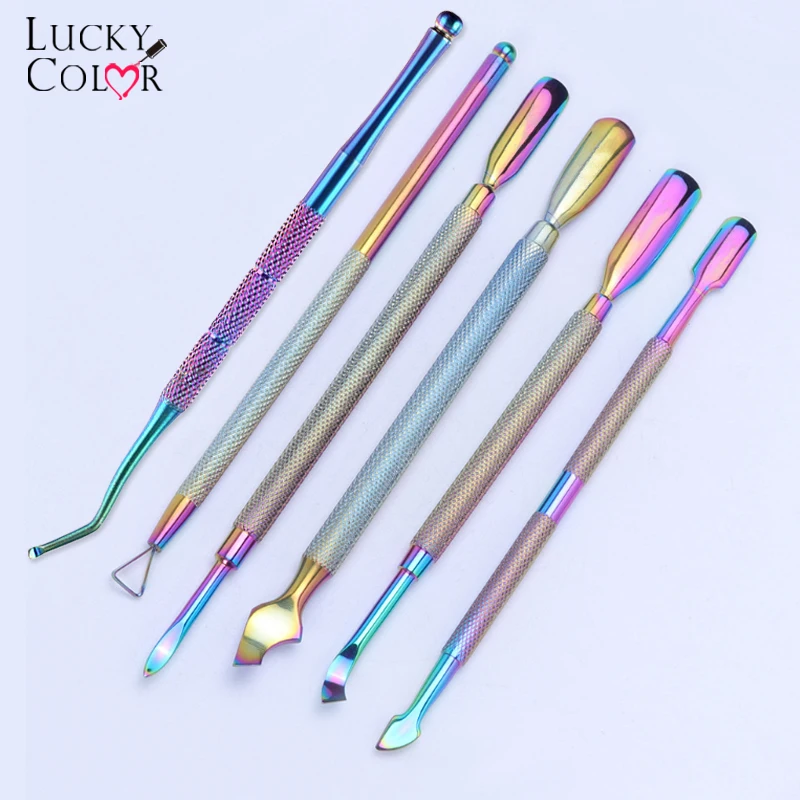 Rainbow Stainless Steel Nail Cuticle Pusher Tweezer UV Gel Polish Dead Skin Push Remover Nail File Manicure Nail Art Tool
Rainbow Stainless Steel Nail Cuticle Pusher Tweezer UV Gel Polish Dead Skin Push Remover Nail File Manicure Nail Art Tool
