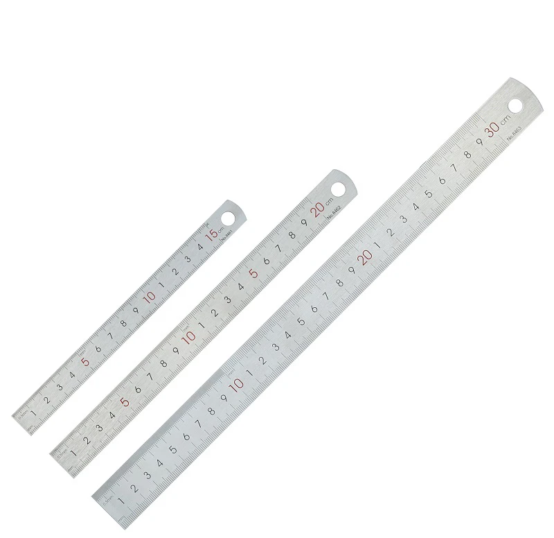 Stainless Steel Rule Straight Metal Length 15/20/30/50cm Scale Iron Rule For Primary School Students Statistics Measurement
Stainless Steel Rule Straight Metal Length 15/20/30/50cm Scale Iron Rule For Primary School Students Statistics Measurement