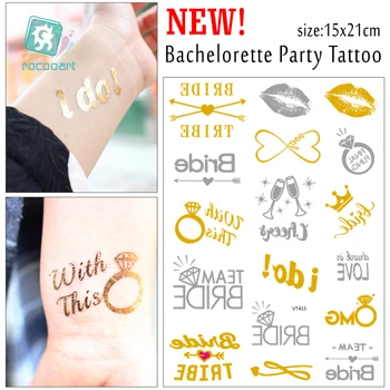 Rocooart VT415 21X15cm 2018 Gold Golden Tattoo Stickers Colorful Bachelorette Party Flash Tattoos Glitter Temporary Tattoo Taty
Rocooart VT415 21X15cm 2018 Gold Golden Tattoo Stickers Colorful Bachelorette Party Flash Tattoos Glitter Temporary Tattoo Taty
