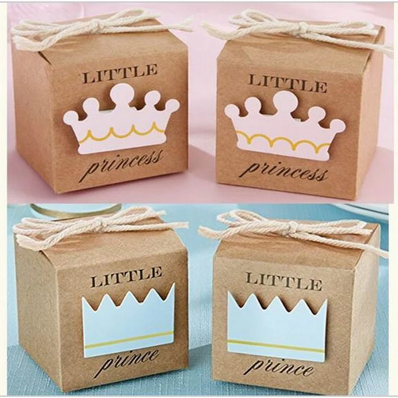 50pcs Little Prince Princess Kraft Paper candy box with Twine bow Pack Birthday girl Baby Shower Favors Kids Gifts
50pcs Little Prince Princess Kraft Paper candy box with Twine bow Pack Birthday girl Baby Shower Favors Kids Gifts