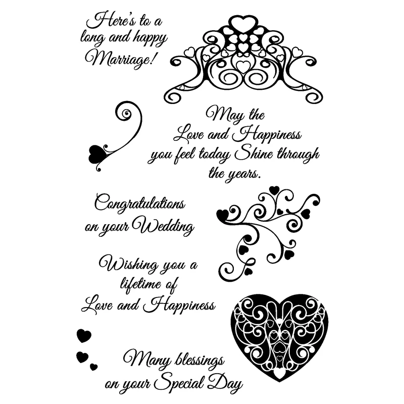Wedding Transparent Clear Silicone Stamps for DIY Scrapbooking/Card Making/Kids Christmas Fun Decoration Supplies HEM53
Wedding Transparent Clear Silicone Stamps for DIY Scrapbooking/Card Making/Kids Christmas Fun Decoration Supplies HEM53