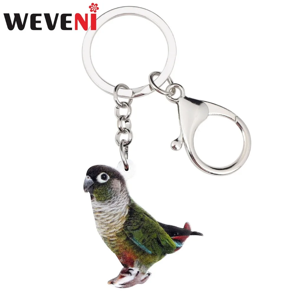 WEVENI Acrylic Green-cheek Conure Key Chain Keychains Holders Animal Pet Jewelry For Women Girls Teens Gift Bag Car Decoration
WEVENI Acrylic Green-cheek Conure Key Chain Keychains Holders Animal Pet Jewelry For Women Girls Teens Gift Bag Car Decoration