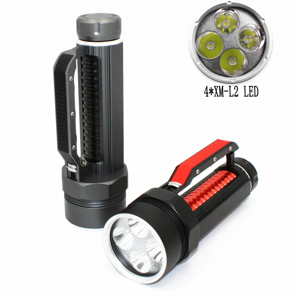 4 x XM-L2 6000LM Diving LED Flashlight Portable Magnetic LED Lamp Light Underwater Scuba Dive Lantern For Cave Hunting Camping
4 x XM-L2 6000LM Diving LED Flashlight Portable Magnetic LED Lamp Light Underwater Scuba Dive Lantern For Cave Hunting Camping