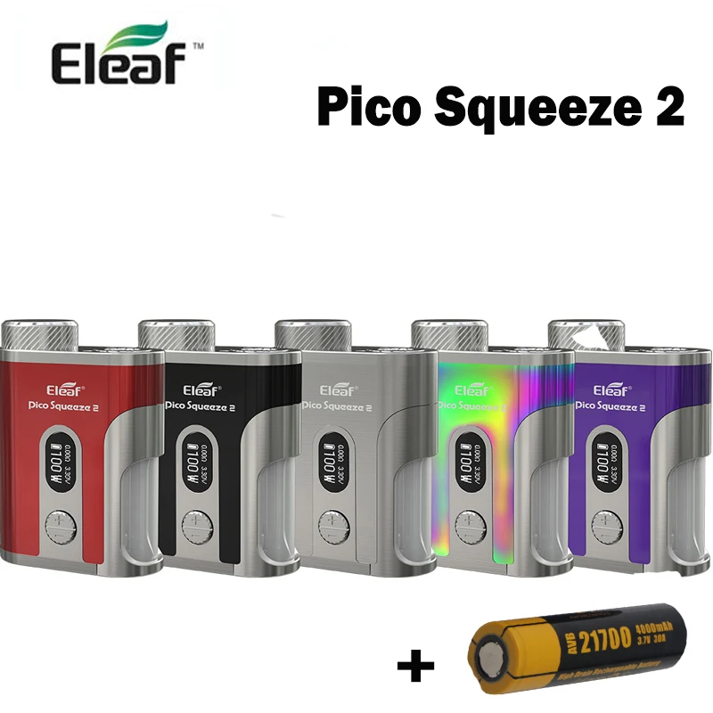 Original Eleaf iStick Pico Squeeze 2 Mod Box Vape With AVB 21700 Battery Support Coral 2 Atomizer E-Cigarettes Vaporizer Kit
Original Eleaf iStick Pico Squeeze 2 Mod Box Vape With AVB 21700 Battery Support Coral 2 Atomizer E-Cigarettes Vaporizer Kit