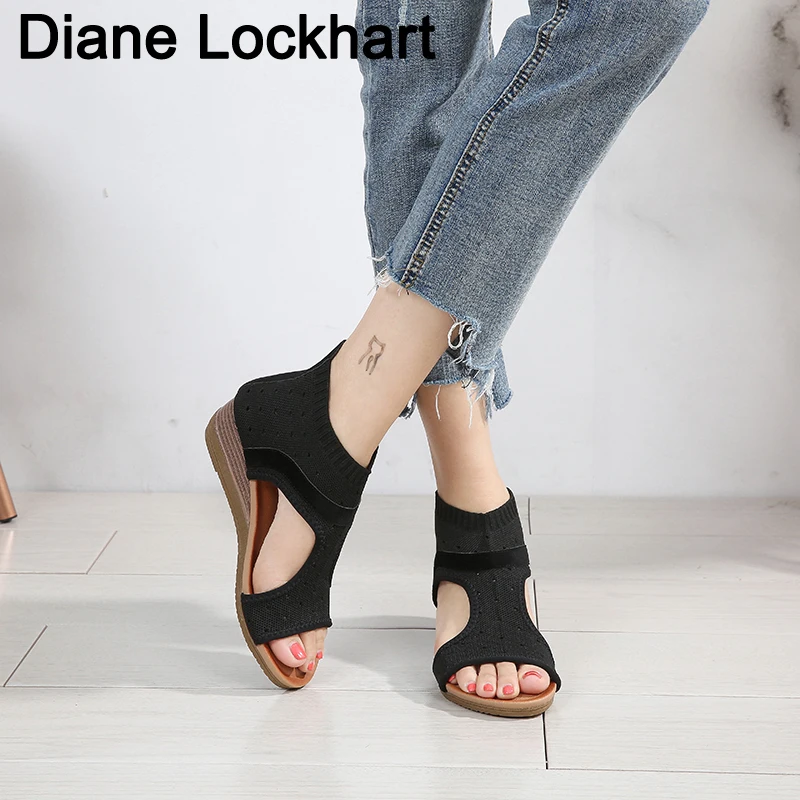 2019 Sandals Women Summer wedges shoes Peep Toe Casual Flat Sandals Ladies Breathable Air Mesh Women Platform sandalias mujer
2019 Sandals Women Summer wedges shoes Peep Toe Casual Flat Sandals Ladies Breathable Air Mesh Women Platform sandalias mujer