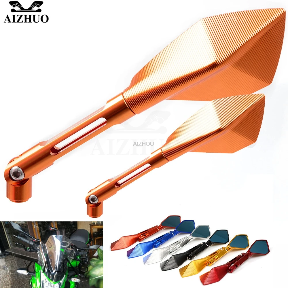 CNC Aluminum Motorcycle Rearview Mirrors Blue Glass Rear View Side Mirror for KTM DUKE 390 200 125 RC 390 200 125 2012-2018