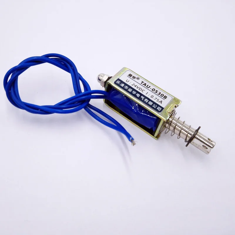 DC 12V 24V Push&Pull type TAU-0530B Open Frame Electromagnet keepping Force 700g travel 10mm Linear Solenoid
DC 12V 24V Push&Pull type TAU-0530B Open Frame Electromagnet keepping Force 700g travel 10mm Linear Solenoid