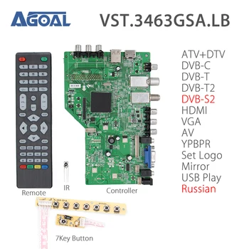 ZL.VST.3463GSA.LB Digital Signal DVB-S2 DVB-T2/T/C Universal LCD TV Controller Driver Board+ 7KEY USB/TV/AV/HDMI/VGA V56 Russian
ZL.VST.3463GSA.LB Digital Signal DVB-S2 DVB-T2/T/C Universal LCD TV Controller Driver Board+ 7KEY USB/TV/AV/HDMI/VGA V56 Russian