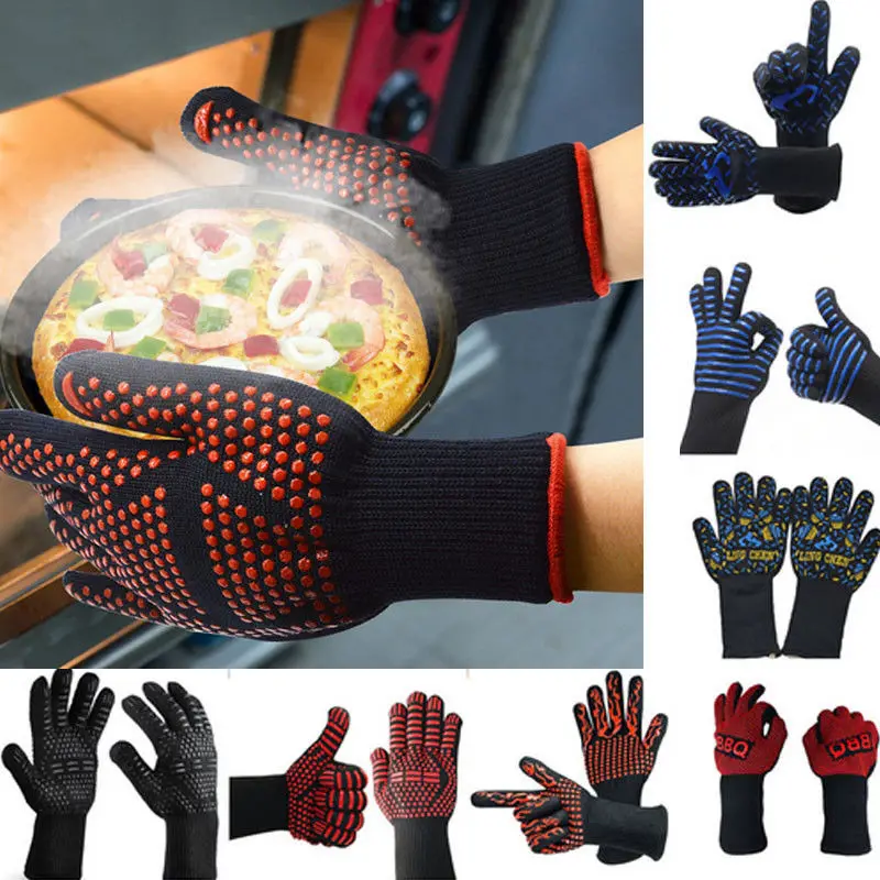 2pcs BBQ Grilling Cooking Gloves Extreme Heat Resistant Oven Welding Gloves Winter
2pcs BBQ Grilling Cooking Gloves Extreme Heat Resistant Oven Welding Gloves Winter