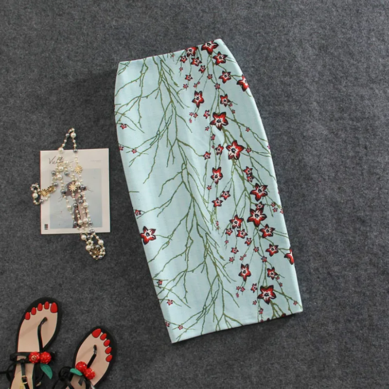 2019 Women Summer Floral Print High Waist Office Pencil Skirt Ladies Spring Fashion High Stretch Midi Knee Skirts XXL Saia
2019 Women Summer Floral Print High Waist Office Pencil Skirt Ladies Spring Fashion High Stretch Midi Knee Skirts XXL Saia
