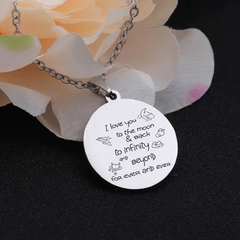 1 pcs Necklace Engraved"I Love You To The Moon And Back"Love Gift Anniversary To Choker Jewelry Mirror Style Necklace
1 pcs Necklace Engraved"I Love You To The Moon And Back"Love Gift Anniversary To Choker Jewelry Mirror Style Necklace