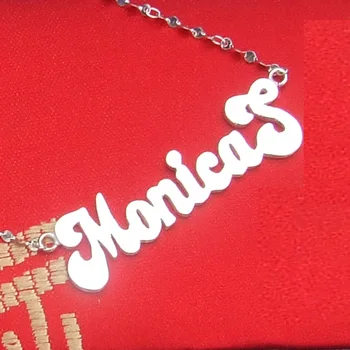 The letter necklace 925 sterling silver custom-made pendant with your own name can also order a friend's name for Christmas gift
The letter necklace 925 sterling silver custom-made pendant with your own name can also order a friend's name for Christmas gift