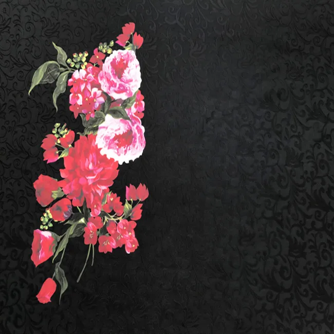 80X145cm Fashion Week Located Retro Flowers Black Jacquard Fabric for Girl Summer A-Line Tank Dresses DIY-AF504
80X145cm Fashion Week Located Retro Flowers Black Jacquard Fabric for Girl Summer A-Line Tank Dresses DIY-AF504