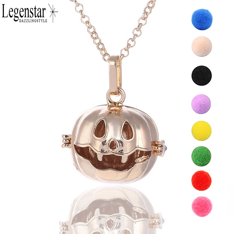 Legenstar 2019 Trendy Essential Oil Diffuser Necklace Pumpkin Pendant Locket Necklace for Holloween with 5 pcs Pom Pom Ball Gift
Legenstar 2019 Trendy Essential Oil Diffuser Necklace Pumpkin Pendant Locket Necklace for Holloween with 5 pcs Pom Pom Ball Gift