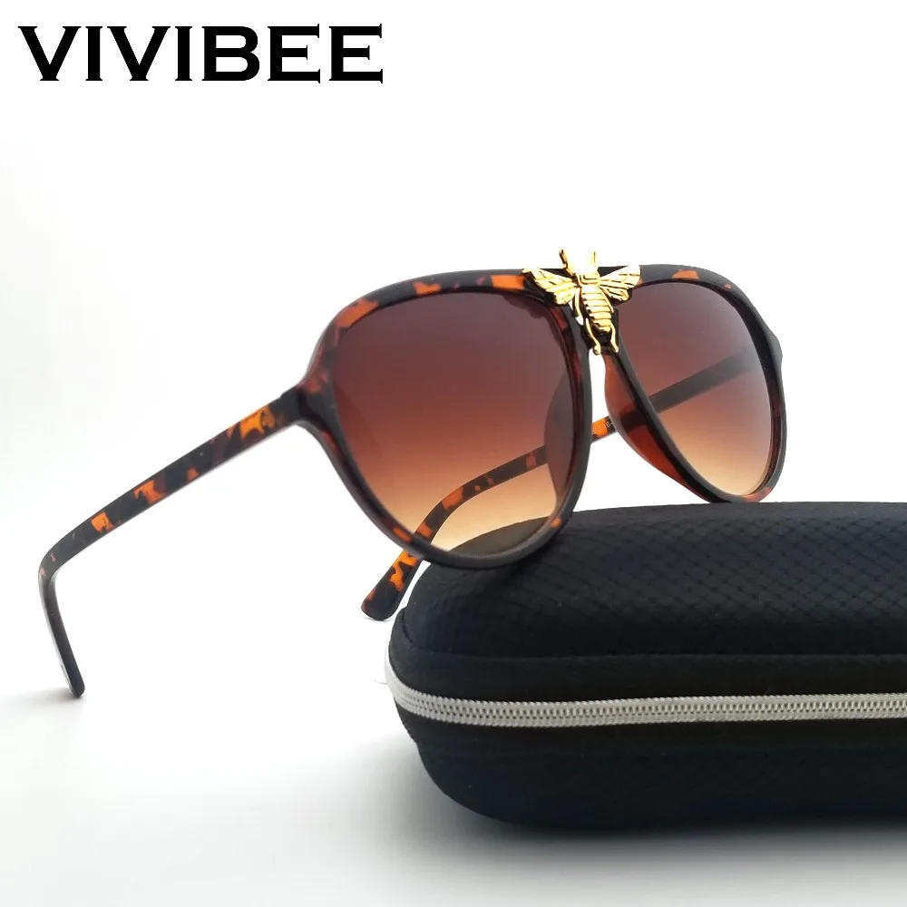 VIVIBEE Big Bee Aviation Sunglasses Unique Brand Designer Aviation Men's Leopard Glasses Gradient Vintage 2019 Shades for Women
VIVIBEE Big Bee Aviation Sunglasses Unique Brand Designer Aviation Men's Leopard Glasses Gradient Vintage 2019 Shades for Women