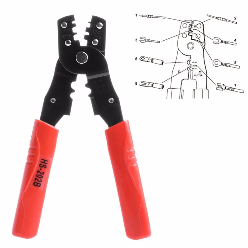 HS-202B Multi-functional Crimping Plier For Crimping Non-insulated Terminals and Cutting Wires
HS-202B Multi-functional Crimping Plier For Crimping Non-insulated Terminals and Cutting Wires