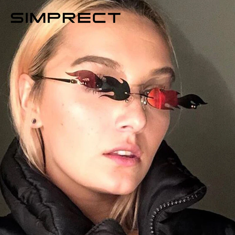SIMPRECT 2019 Rimless Flame Sunglasses Women Fashion Mirror Retro Sunglasses Vintage Shades For Women Small Sun Glasses Designer
SIMPRECT 2019 Rimless Flame Sunglasses Women Fashion Mirror Retro Sunglasses Vintage Shades For Women Small Sun Glasses Designer
